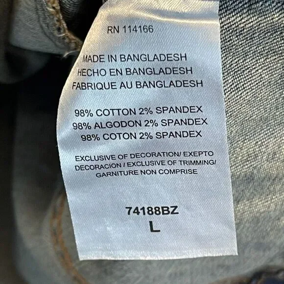 NWT WRANGLER X COLOSSEUM Oklahoma Jean Jacket Women's Large Blue Sooners OU New - Picture 8 of 16